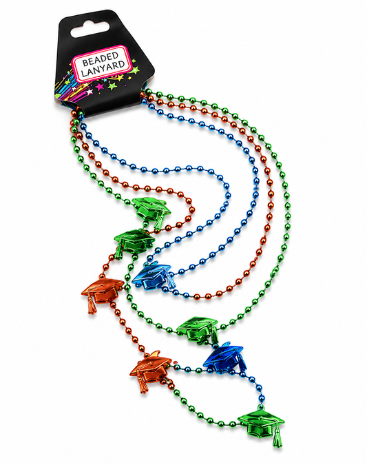 Graduation Cap Beaded Necklace