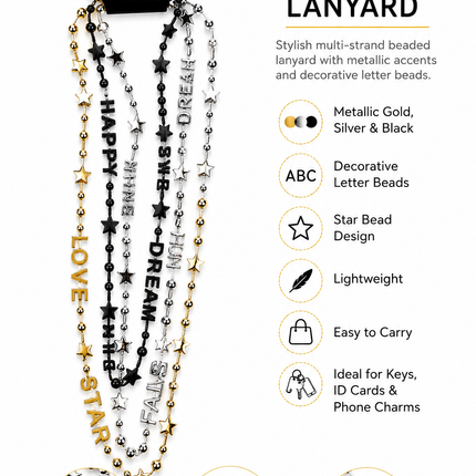 Decorative Beaded Lanyard Necklace