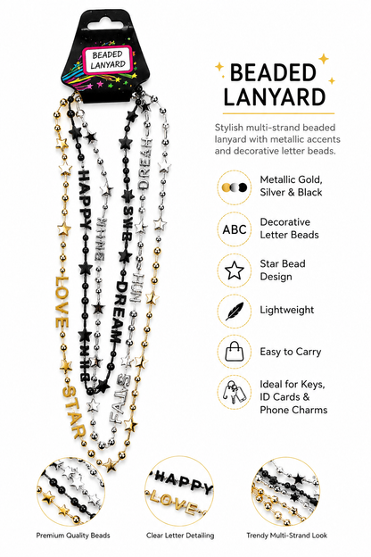 Decorative Beaded Lanyard Necklace