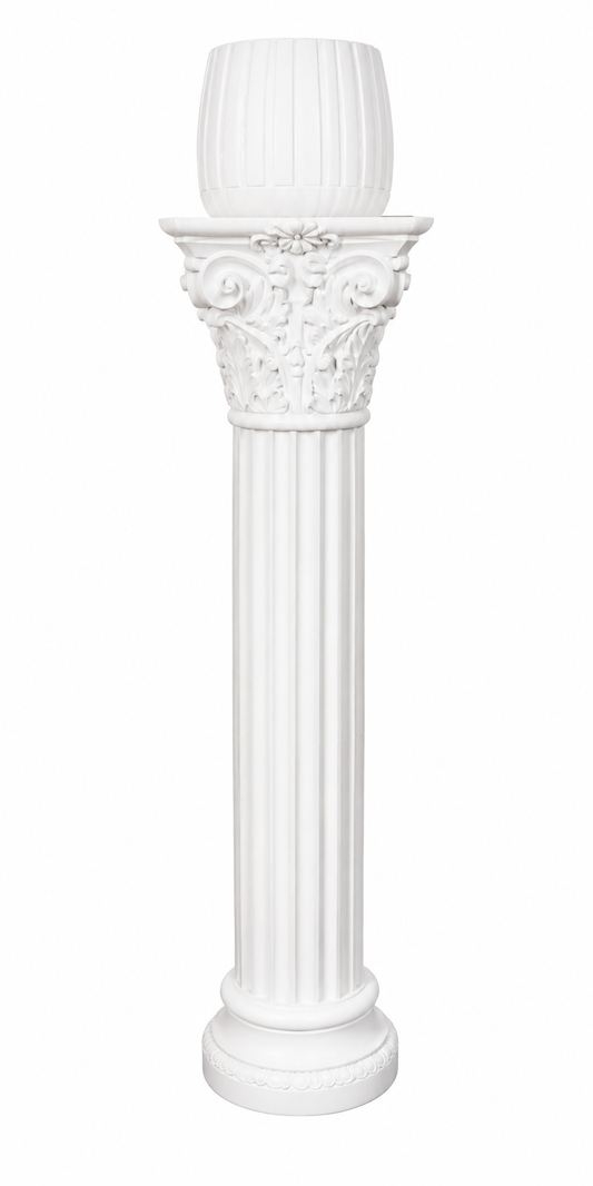 White Decorative Pedestal Plant Stand – 100cm