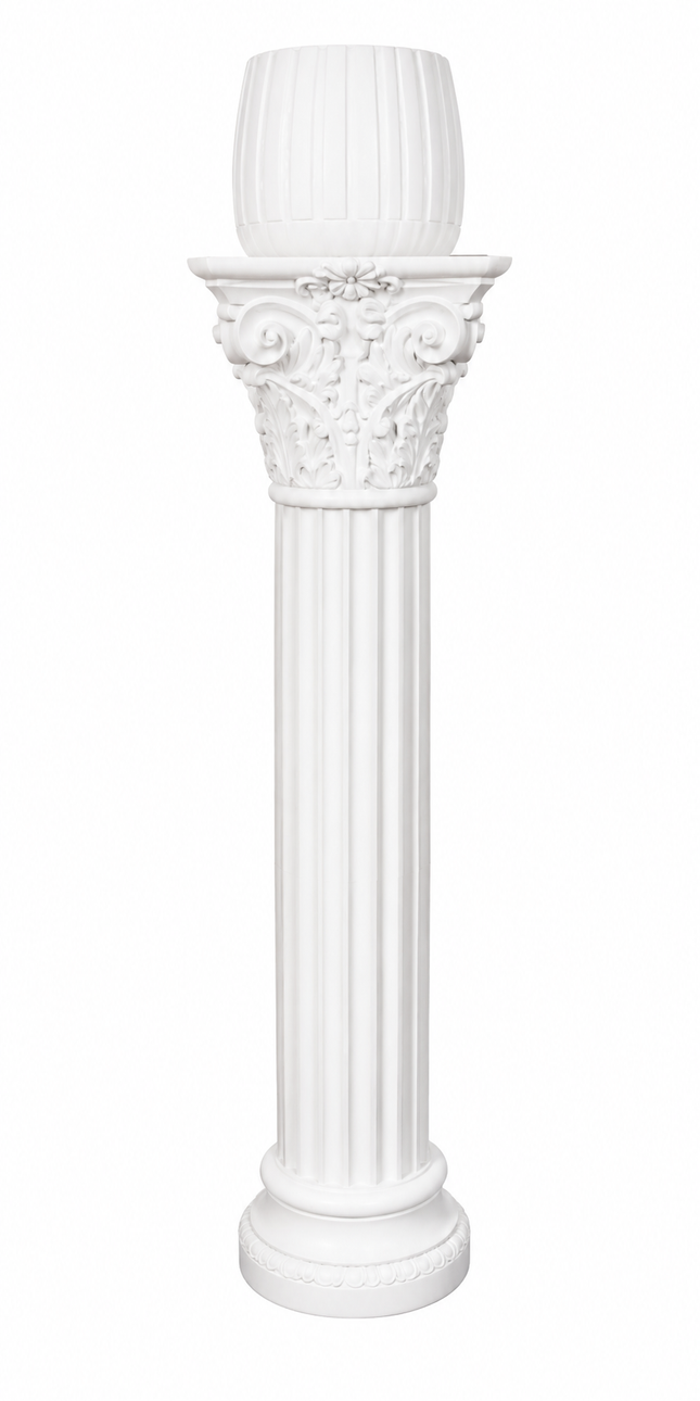 White Decorative Pedestal Plant Stand – 100cm