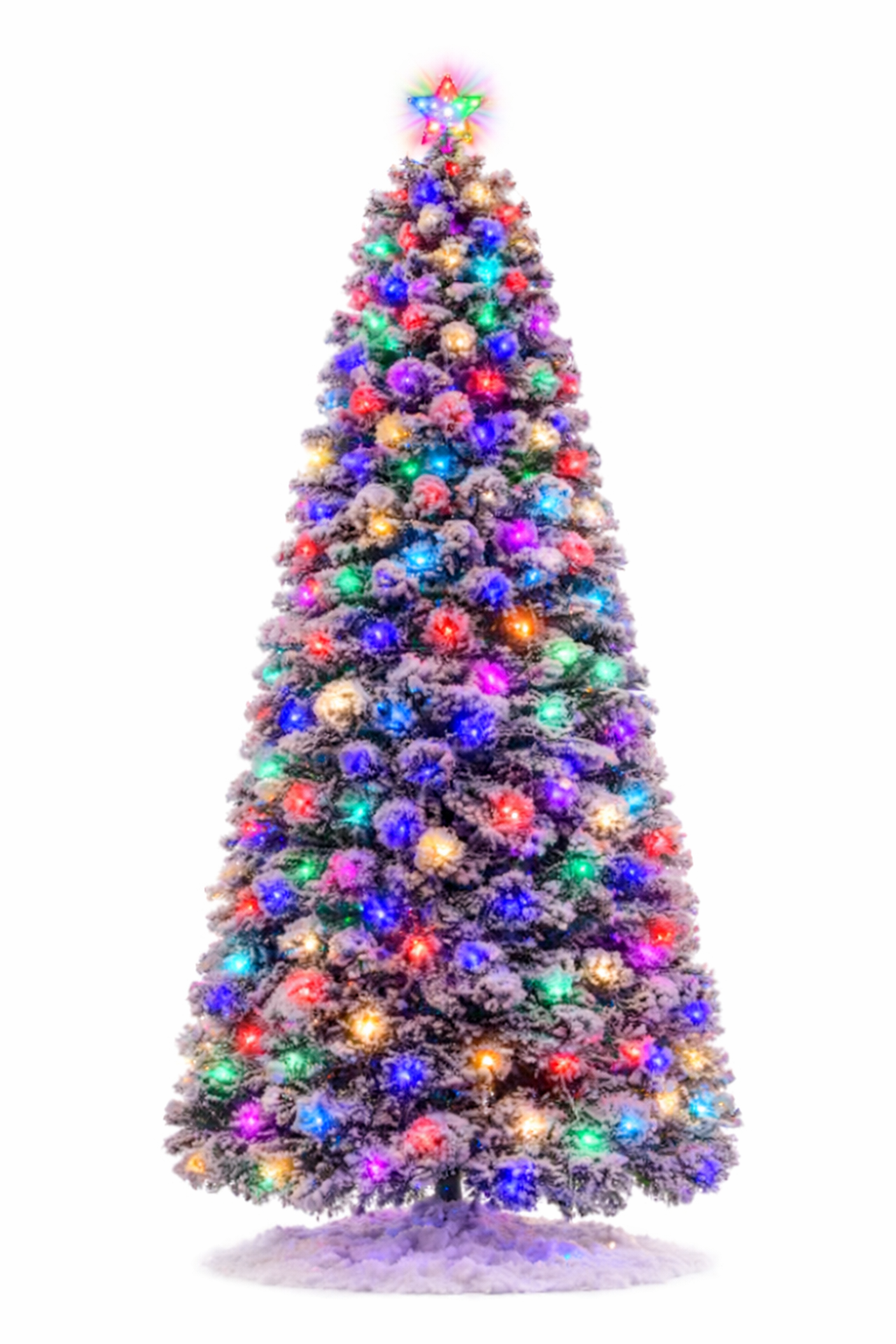 Festive Glow Pre-Decorated Color Changing Holiday Christmas Tree - 60 cm