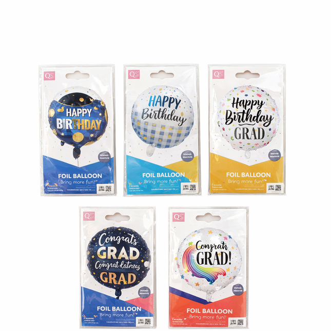 18" Mylar balloons- Birthday