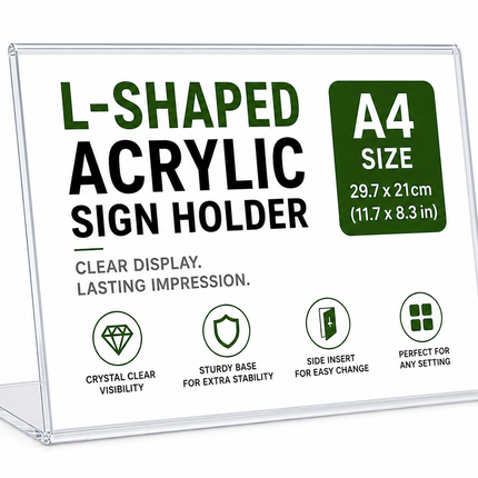 A4 Horizontal Acrylic Display Frame