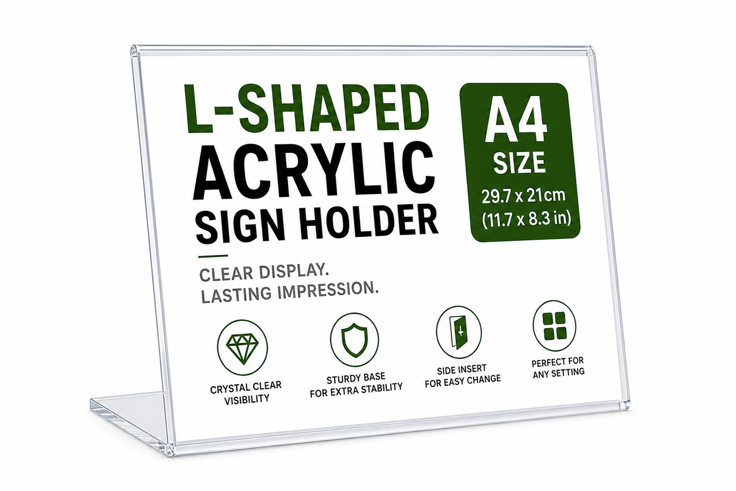 A4 Horizontal Acrylic Display Frame