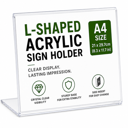 A4 Clear Acrylic Display Stand – Display Frame