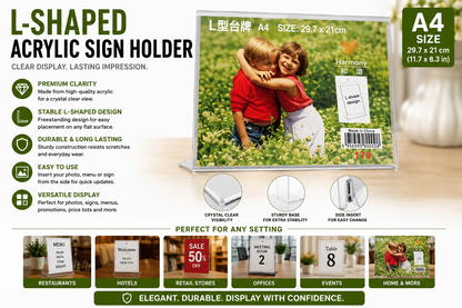 A4 Horizontal Acrylic Display Frame