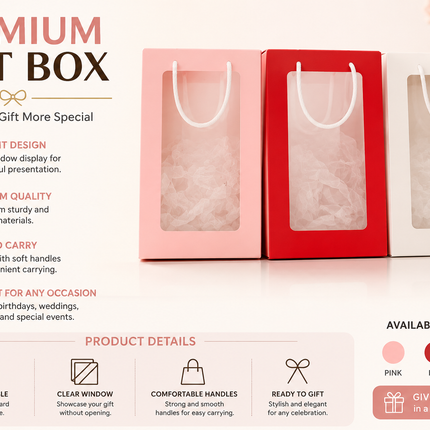 Elegant Gift Packaging Box with Handles