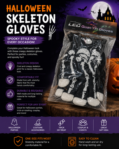 Halloween Skeleton Costume Gloves