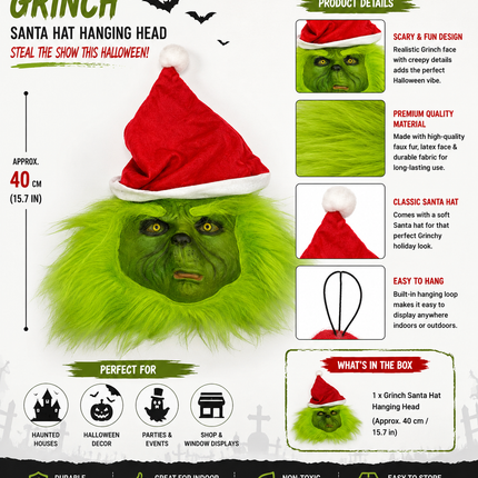 Christmas Grinch Face Mask