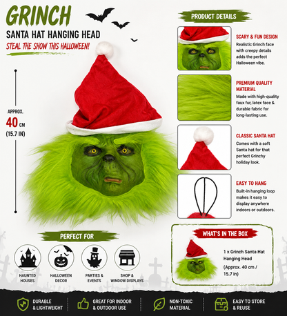 Christmas Grinch Face Mask