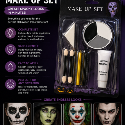 Halloween Face Paint Makeup Kit