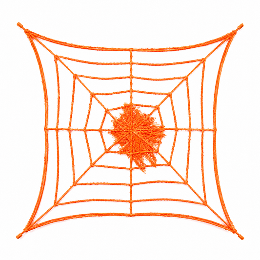 Halloween Spider Web Decoration Orange Stretchable Web