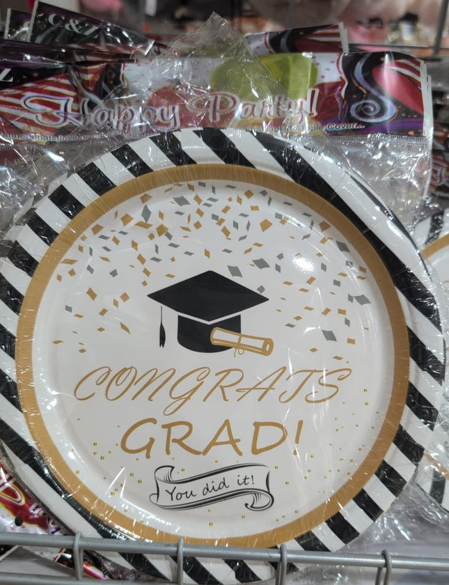 Graduation Themed 9" Plates (10 pk) - Celebrate the Achievement in Style