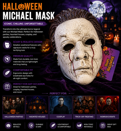 Halloween Horror Mask – Michael Style Full Face Costume Accessory