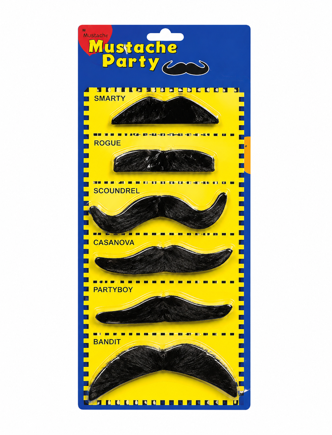 Party Fake Mustache - Assorted Self-Adhesive Costume Mustaches