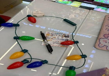 Christmas Light bulb Necklace