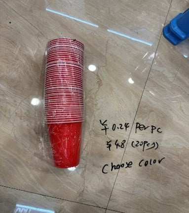 Cups – 20 Cups per Pack, Multiple Colors Available