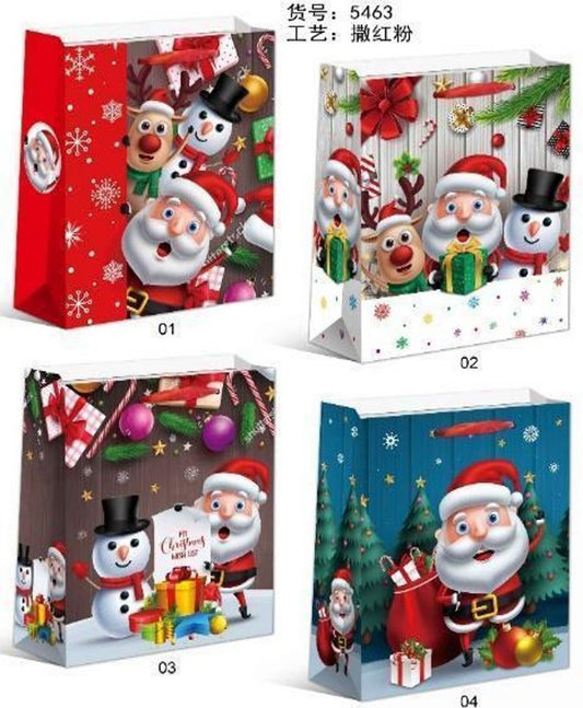 Christmas gift bags. Medium (M). 18 x 24 x 8.5 cm (approximately 7 x 9.5 x 3.5 inches).-041