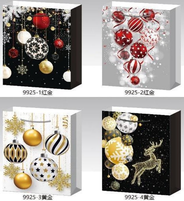 Christmas gift bags. Medium (M). 18 x 24 x 8.5 cm (approximately 7 x 9.5 x 3.5 inches).-48