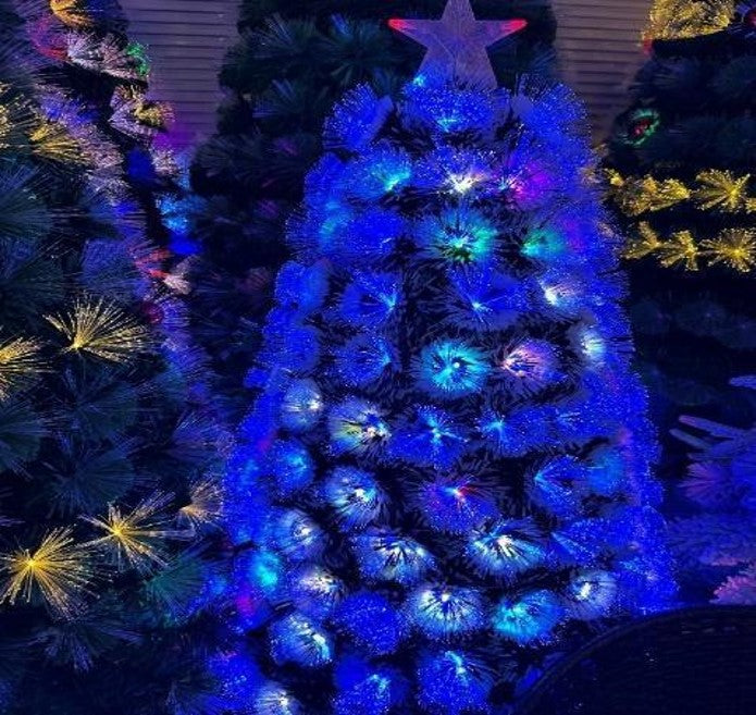 Festive Glow Pre-Decorated Color Changing Holiday Christmas Tree - 60 cm