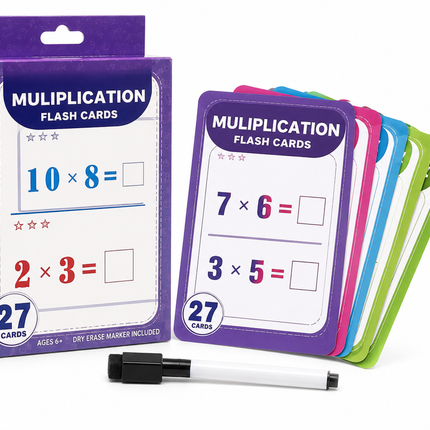 Kids Multiplication Flash Cards Learning Set