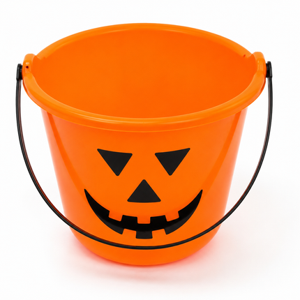 Plastic Orange Pumpkin Bucket