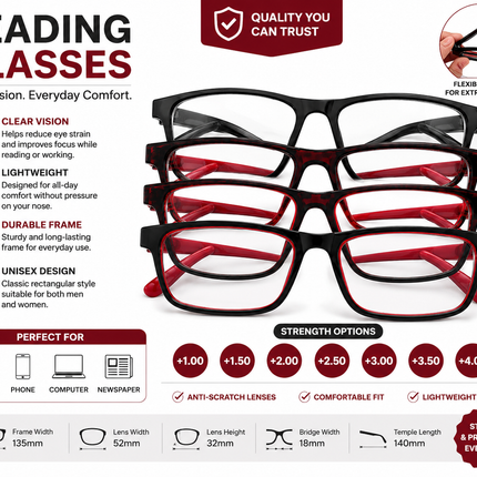 Rectangular Reading Glasses
