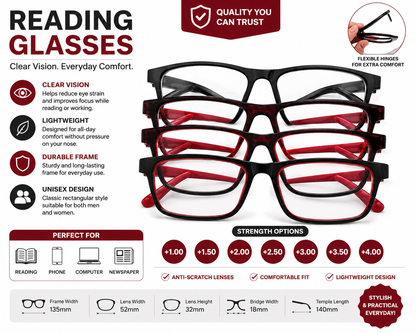 Rectangular Reading Glasses