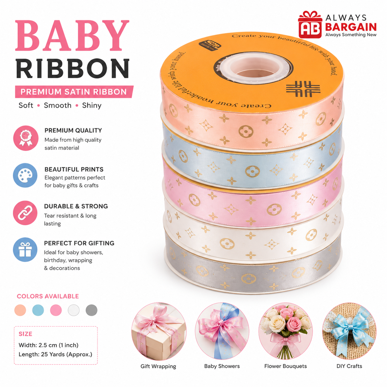 Premium Baby Satin Ribbon