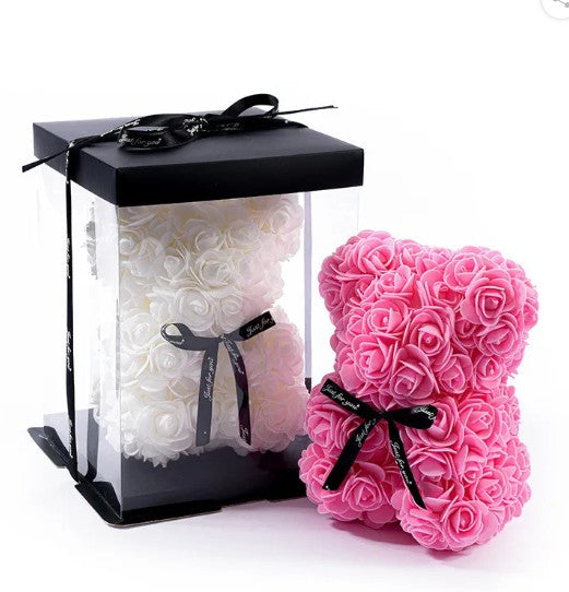 Valentine’s Themed Bear – 40 cm Red, White, Pink and Hot Pink