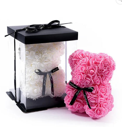 Valentine’s Themed Bear – 40 cm Red, White, Pink and Hot Pink