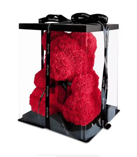 Valentine’s Themed Bear – 40 cm Red, White, Pink and Hot Pink