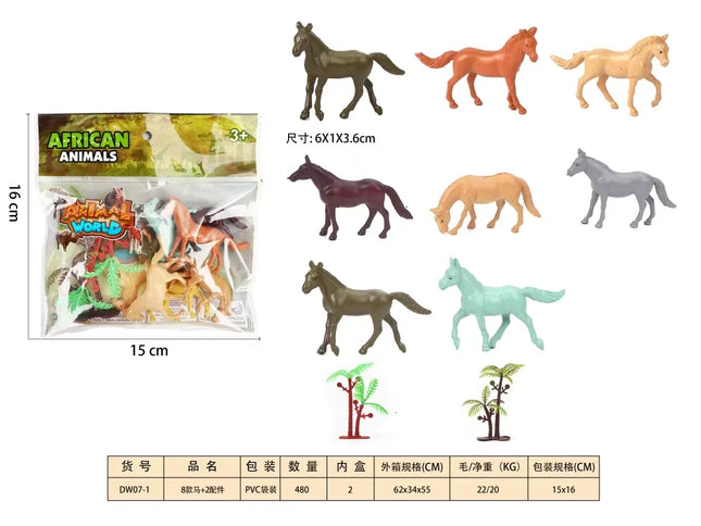 Horse Toys – Multiple Pieces in Different Designs and Colors