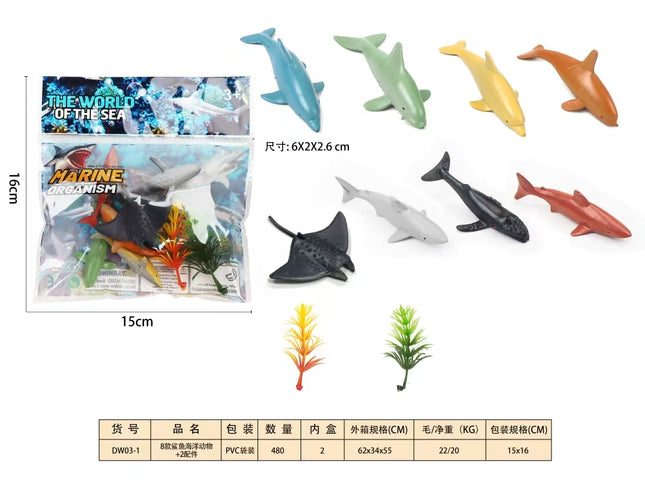 Colorful Marine Fish Toy Pack