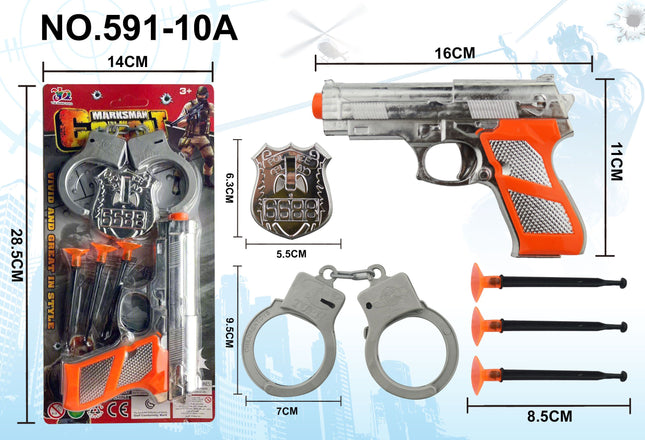 Kids Police Role Play Toy Set with Handcuffs & Accessories