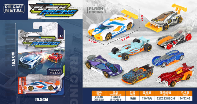 Flash Racing Toy Car – High-Speed Pull-Back Racer with Flashy Design for Kids 2