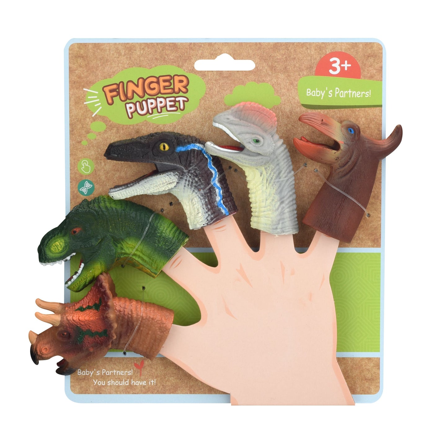 Finger Puppets- Dinosaurs 5ct