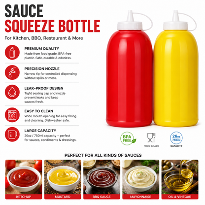 Sauce Squeeze Bottles 2 Pack