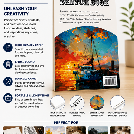 A4 Sketchbook with Thick Paper – Ideal