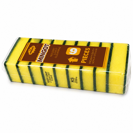 Heavy Duty Scrub Sponge 9 Piece Pack