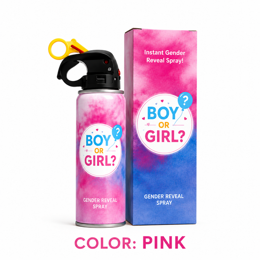 Pink Color Gender Reveal Spray