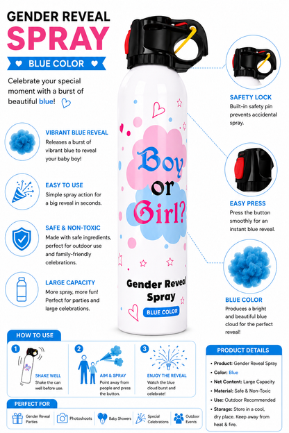 Blue Gender Reveal Spray Can