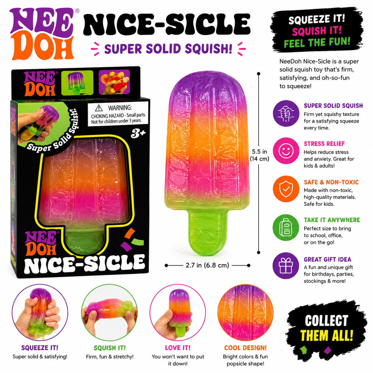 NeeDoh Nice-Sicle Squishy Stress Relief Toy
