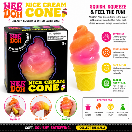NeeDoh Nice Cream Cone Squishy Toy