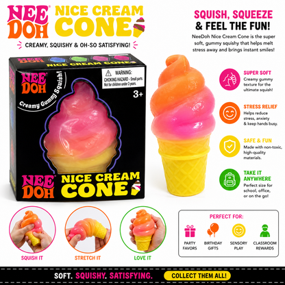 NeeDoh Nice Cream Cone Squishy Toy