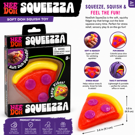 NeeDoh Squeezza Pizza Slice Squishy Toy