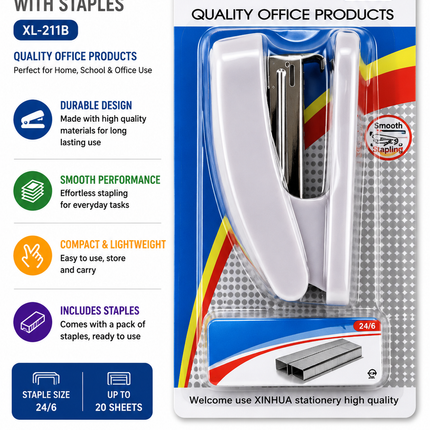 Compact Stapler Kit with Staple Pins for Everyday Use