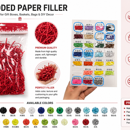 Decorative Shredded Paper Filler – Cushioning Packing Material