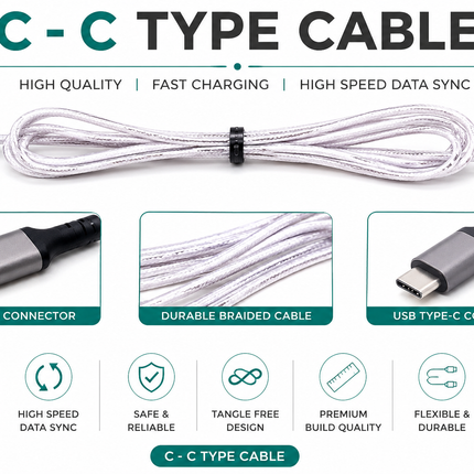 USB Charging Cable Fast Charge Data Sync Cable